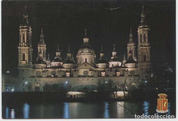 Postales: Serie 82-N&ordm; 1051-ZARAGOZA. Efecto luminoso del Templo del Pilar. Circulada en 1980. Ed.A.ZERKOWITZ