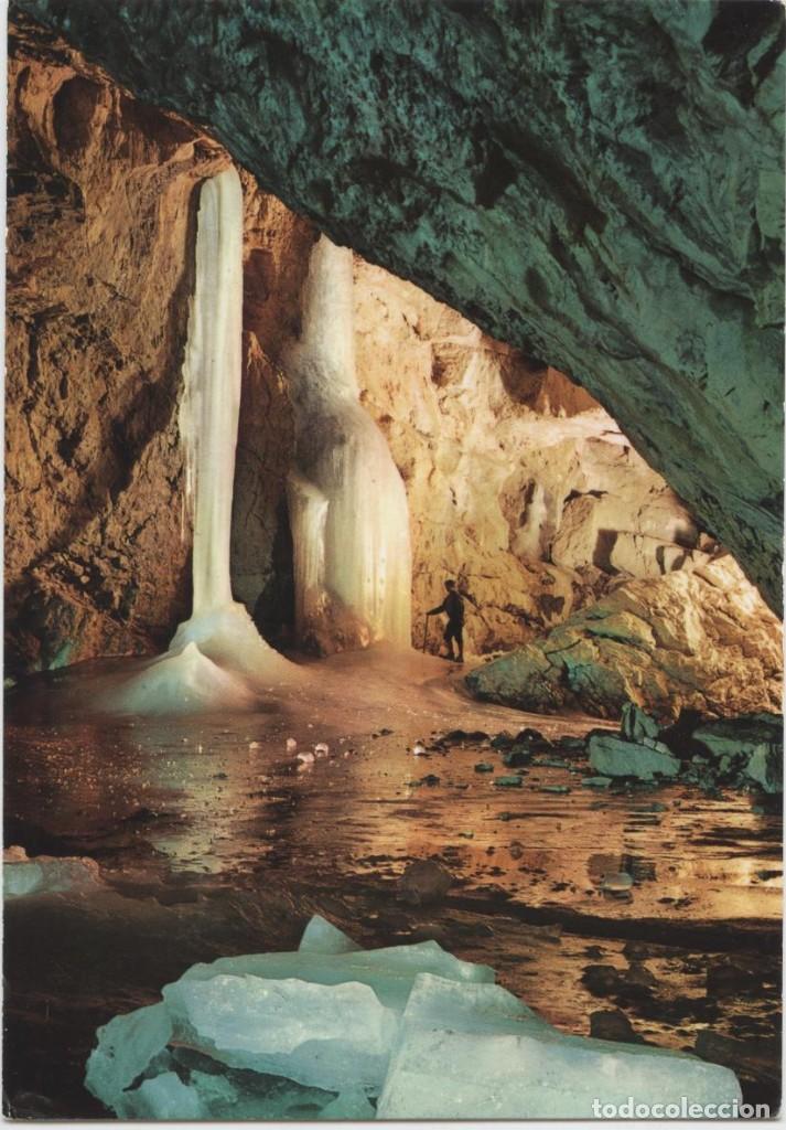 Postales: N&ordm; 2-PARQUE NACIONAL DE ORDESA. Gruta helada de Casteret. EDICIONES SICILIA