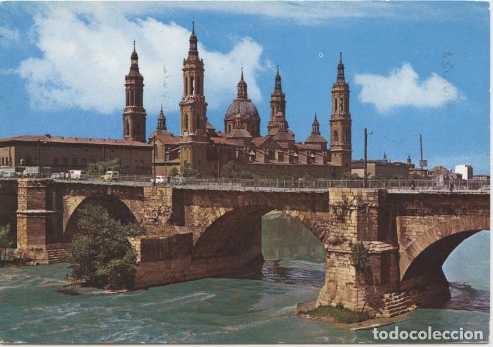 Postales: N&ordm; 97-ZARAGOZA. Puente de Piedra sobre el Ebro. Circulada en 1972. Ed. GARC&Iacute;A GARRABELLA