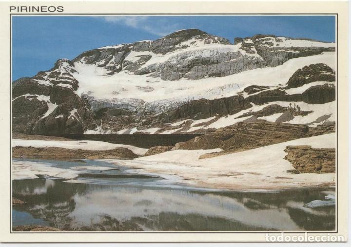 Postales: FyF 44. PIRINEOS. Lago de Marbor&eacute; y Macizo de Monte Perdido 3.355 m. Sin circular. EDICIONES SICILIA