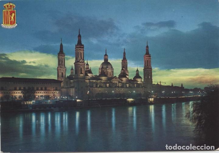 Postales: Serie 82-N&ordm; 1.048-ZARAGOZA. Ayunt. y Templo del Pilar, Sin circular. Ed. KOLOR ZERKOWITZ