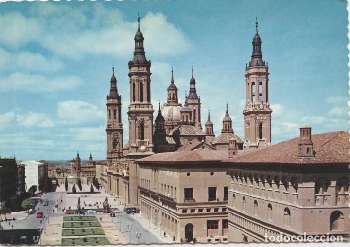 Postales: N&ordm; 38-ZARAGOZA. Panor&aacute;mica de la Plaza Ntra. Sra. del Pilar. Sin circular. Ed. GARC&Iacute;A GARRABELLA
