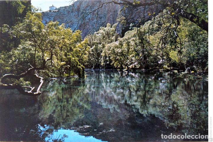 Postales: Monasterio de Piedra. 27 Lago del espejo. Garc&iacute;a Garrabella. Nueva. Color