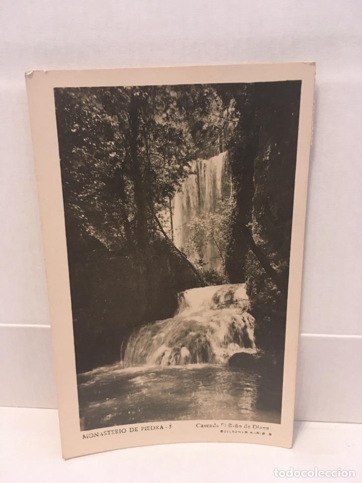 Postales: POSTAL DE MONASTERIO DE PIEDRA A&Ntilde;OS 50