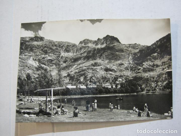 Postales: BALNEARIO DE PANTICOSA-PLAYA DEL LAGO Y MACIZO BRAZATOS-SICILIA EDICIONES-15-POSTAL ANTIGUA-(73.222)