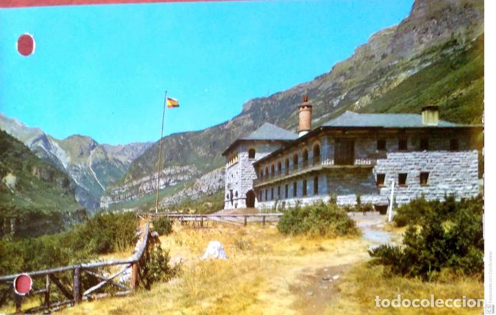 Postales: Parque Nacional de Ordesa. 3 Parador Nacional. Al fondo, La Tendenera. Ediciones Sicilia. Nueva. Co