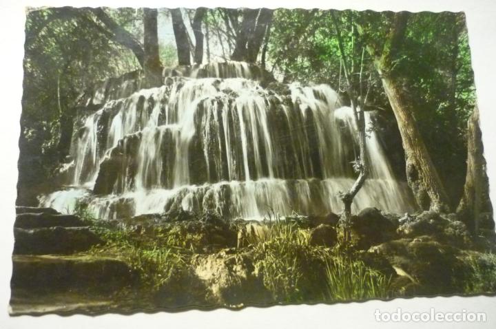 Postales: POSTAL MONASTERIO PIEDRA.-CASCADA FRESNOS -COLOREADA CIRCULADA CM