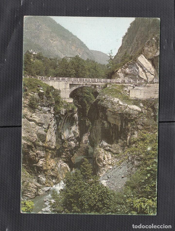 Postales: N. 10 - VALLE TENA. PUENTE DE ESCARRILLA SOBRE EL R&Iacute;O G&Aacute;LLEGO