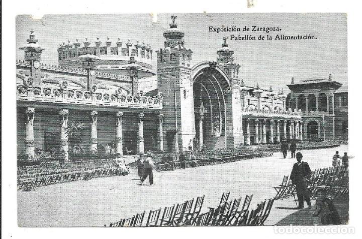 Postcards: ZARAGOZA-ANTIGUA -FOTO-POSTAL-EXPOSICION PABELLON DE LA ALIMENTACION - IMPRENTA ALEMANA-NUEVA