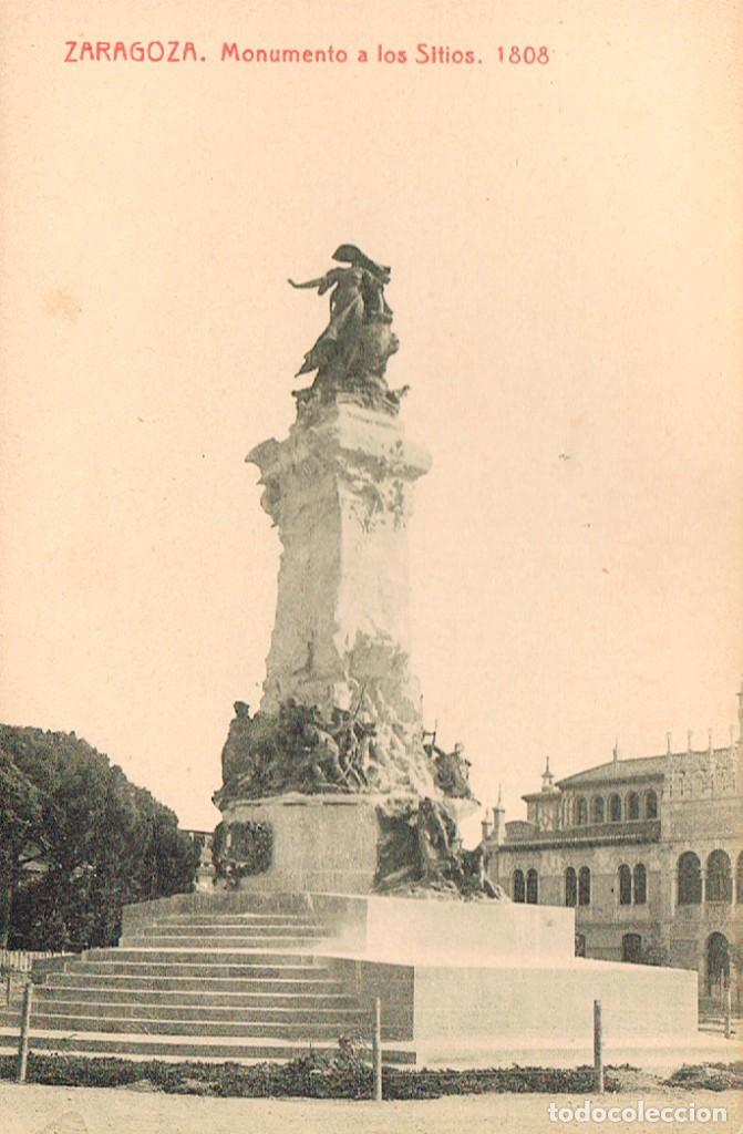 Postales: Zaragoza, monumento a los sitios de 1808, editor: Thomas n&ordm; 201 - Foto 1