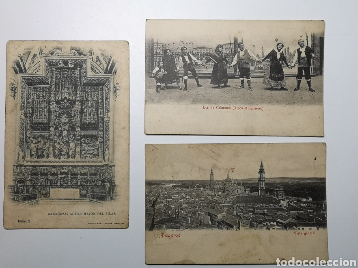 Postales: LOTE TRES POSTALES ZARAGOZA - Foto 1