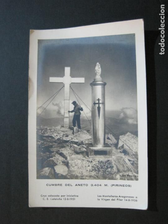 Postales: CUMBRE DEL ANETO-CRUZ COLOCADA POR INICITAVIA-FOTO SICILIA-VER FOTOS-(K-837)