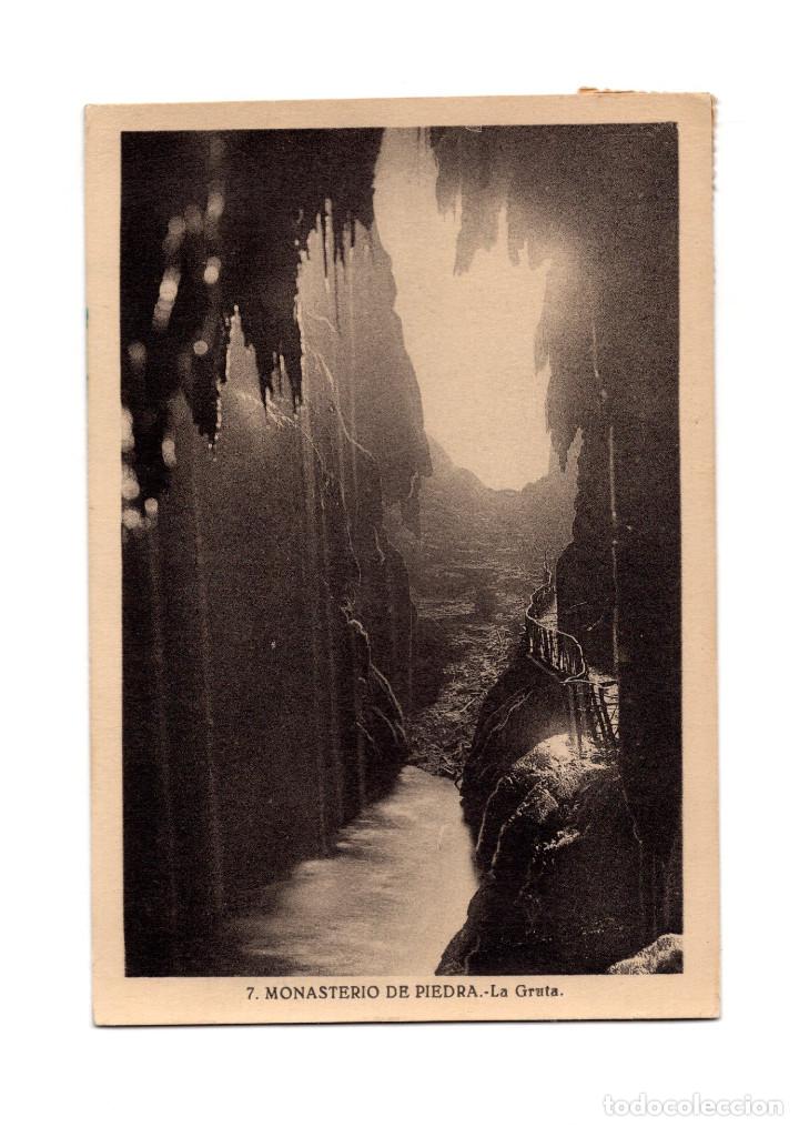 Postales: MONASTERIO DE PIEDRA.(ZARAGOZA).- LA GRUTA. - Foto 1