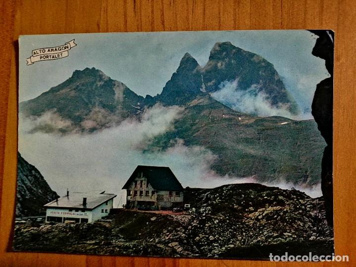 Postales: POSTAL - PIRINEO ARAGON&Eacute;S - SALLENT DE GALLEGO. FRONTERA DEL PORTALET - AL FONDO EL MIDI 2890 METROS