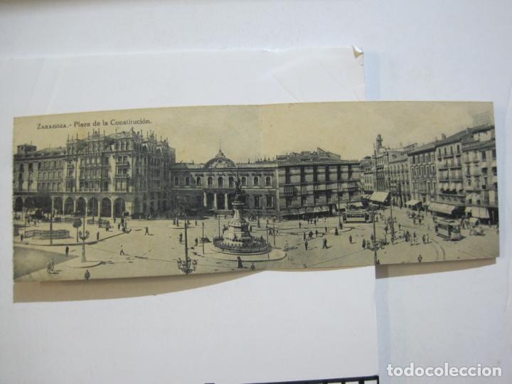 Postkarten: ZARAGOZA-PLAZA DE LA CONSTITUCION-POSTAL DOBLE ANTIGUA-(76.207)