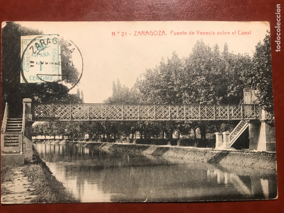 Postales: Zaragoza. Puente Venecia. - Foto 1