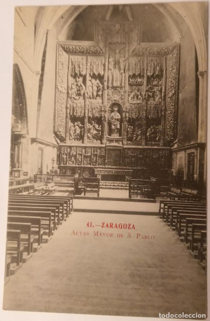 Postales: ZARAGOZA ALTAR MAYOR SAN PABLO - Foto 1