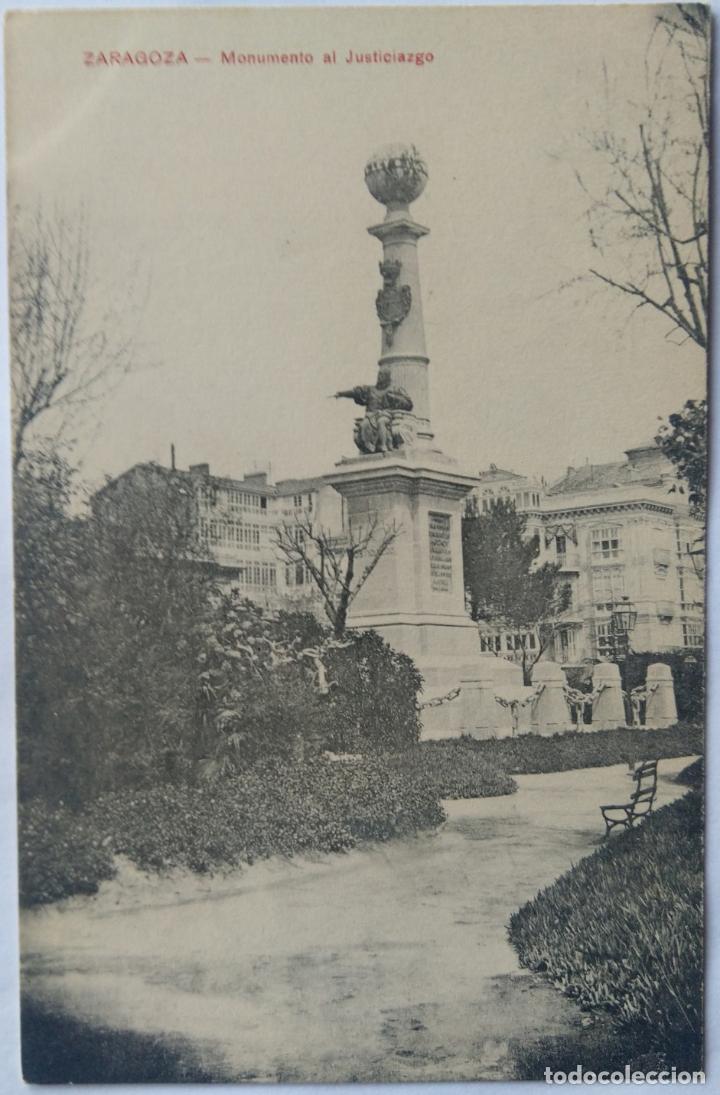 Postales: ZARAGOZA MONUMENTO AL JUSTICIAZGO - Foto 1