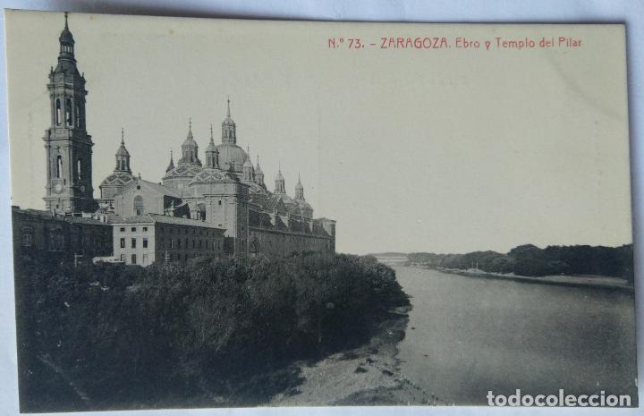Postales: ZARAGOZA EBRO Y EL TEMPLO DEL PILAR - Foto 1