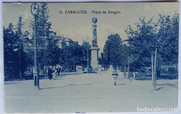 Postales: ZARAGOZA PLAZA DE ARAGON - Foto 1