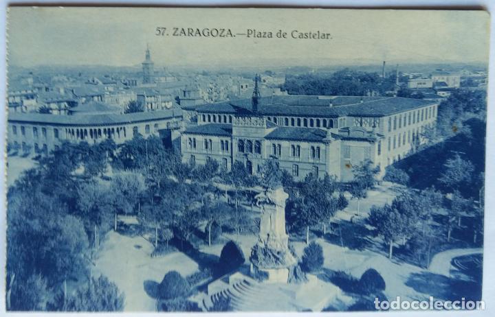 Postales: ZARAGOZA PLAZA DE CASTELAR - Foto 1