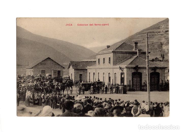Postales: JACA.(HUESCA).- ESTACI&Oacute;N DEL FERROCARRIL. - Foto 1