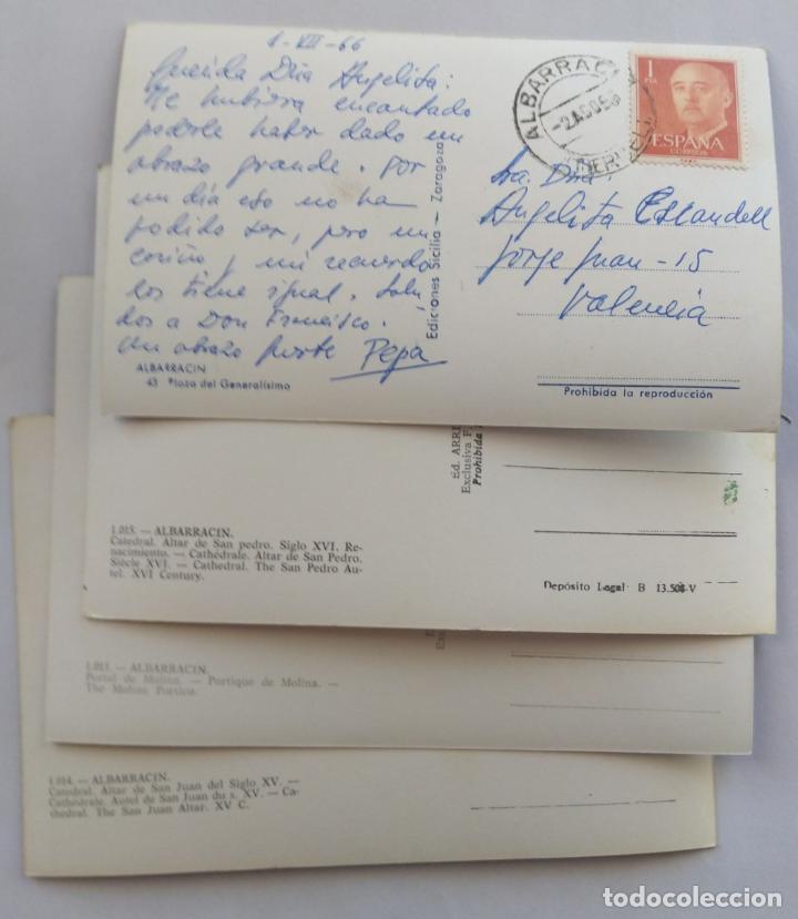 Postales: ALBARRACIN LOTE DE 4 POSTALES - Foto 4