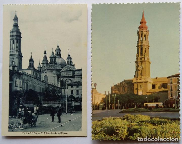 Postales: ZARAGOZA LOTE 2 POSTALES - Foto 1