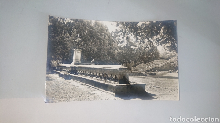 Postcards: POSTAL DE ALCAŃIZ GLORIETA DE D. TEMO LACASA. FUENTE DE LOS 72 CAŃOS Y ESCALINATA