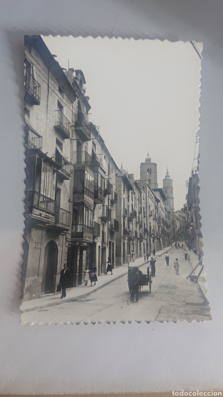 Postales: POSTAL DE ALCAŃIZ CALLE MAYOR - Foto 1
