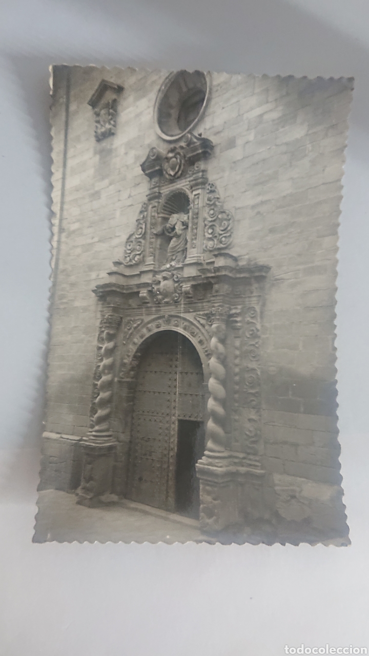 Postcards: POSTAL DE ALCAŃIZ PUERTA DE LA IGLESIA DEL CARMEN