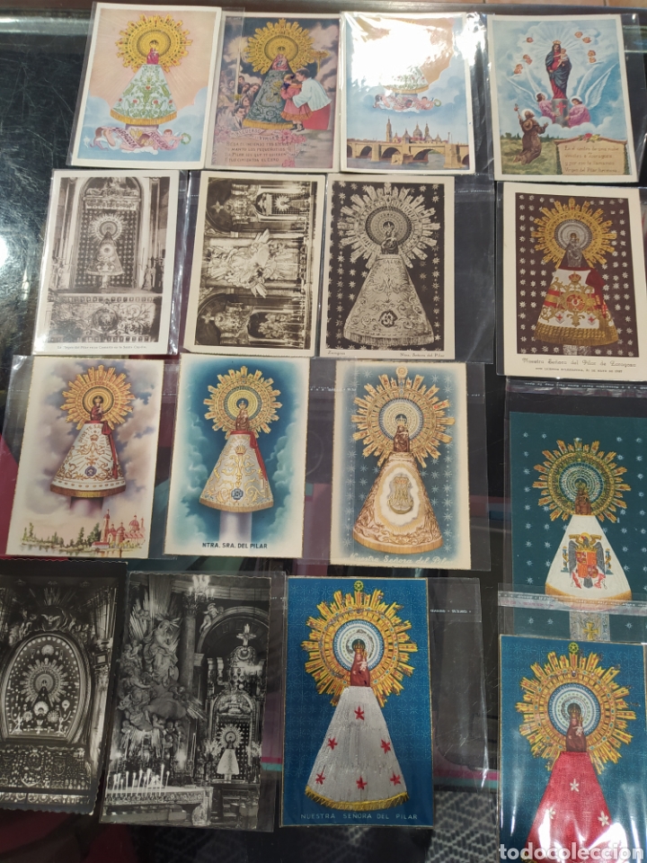 Postales: 16 tarjetas postales de la virgen del Pilar luna de regalo de distintos a&ntilde;os y &eacute;pocas