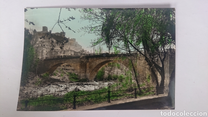 Postkarten: POSTAL DE ALCAŃIZ PUENTE DE HIERRO Y CASTILLO CALATRAVO AL FONDO