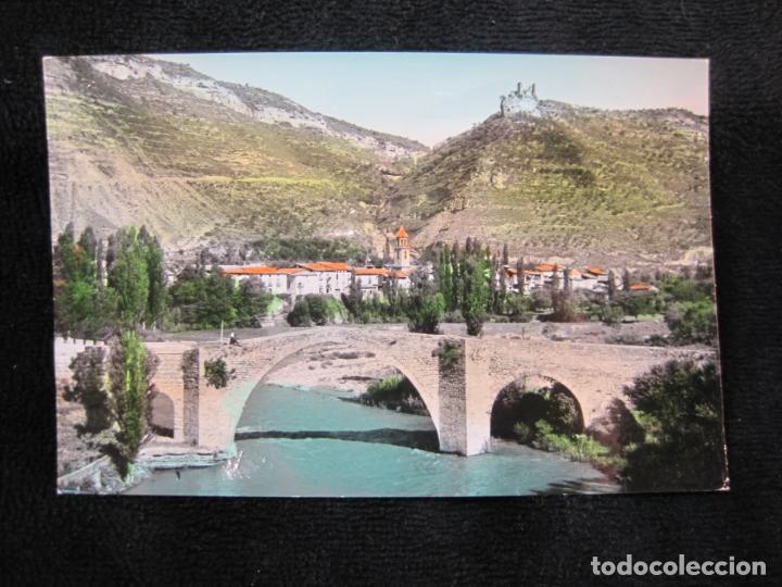 Postkarten: PERARRUA-PUENTE ROMANICO SOBRE EL RIO ESERA-VISTA PARCIAL-ED&middot;SICILIA-POSTAL ANTIGUA-(74.971)