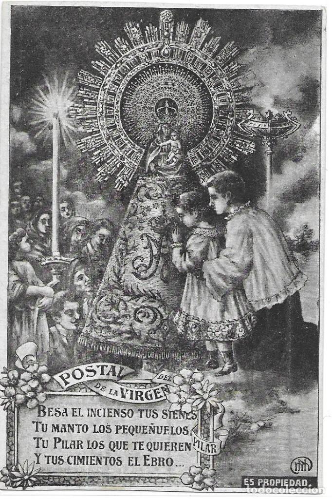 Postales: POSTAL DE LA VIRGEN DEL PILAR - Foto 1