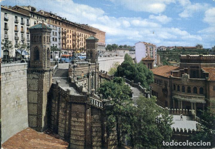 Postales: Postal de Teruel. Escalinata e instituto. Aragon - Foto 1