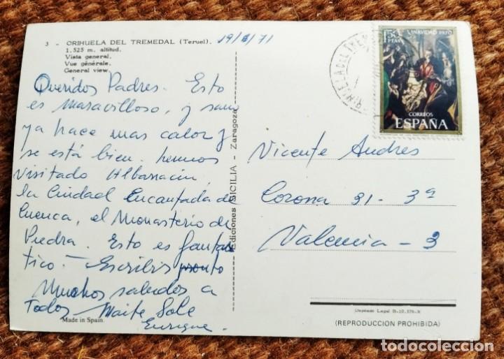 Postales: ORIHUELA DEL TREMENDAL - TERUEL - Foto 2