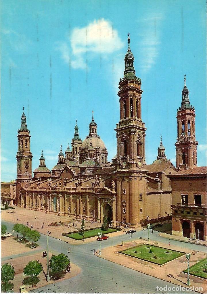 Postales: N&ordm;12-ZARAGOZA. Bas&iacute;lica del Pilar. Fachada principal. Sin circular. ED. COMERCIAL JOSAN