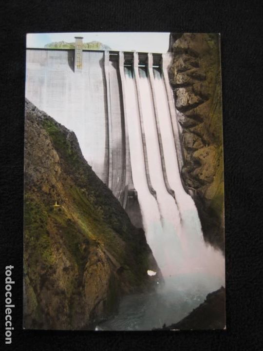 Postales: ESCALES-VISTA DE PIE DE PRESA VERTIENDO LOS TRES ALIVIADEROS-ED&middot;SICILIA-13-POSTAL ANTIGUA-(78.669)