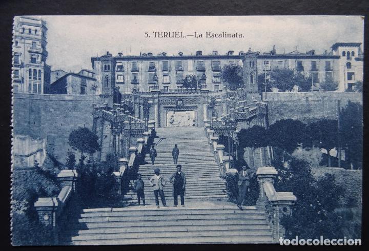 Postales: Teruel, La Escalinata, antigua postal sin circular - Foto 1