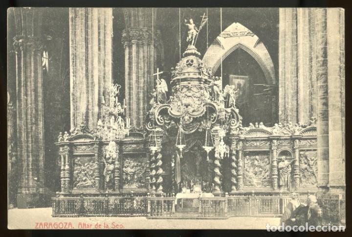 Postales: POSTAL. ZARAGOZA. ALTAR DE LA SEO. THOMAS. SC - Foto 1