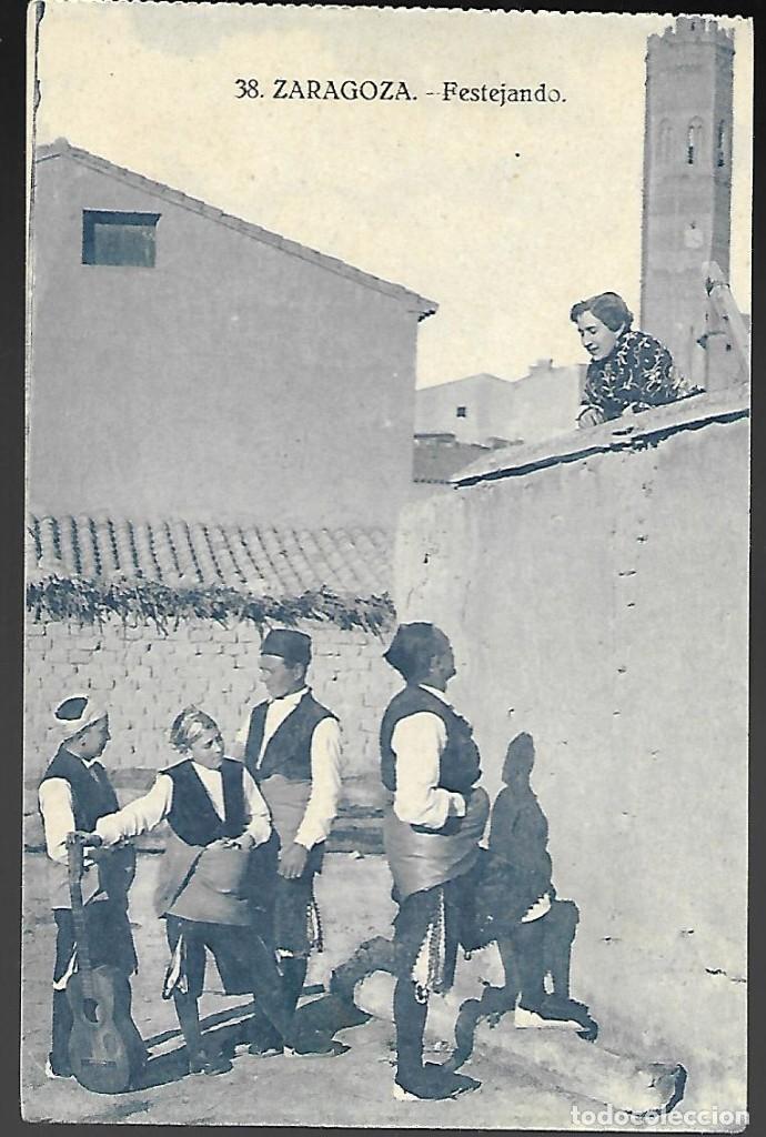 Postales: POSTAL, ZARAGOZA 38 - FESTEJANDO. SIN CIRCULAR. - Foto 1
