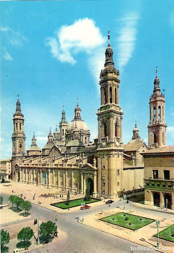 Postales: N&ordm; 12-ZARAGOZA. Bas&iacute;lica del Pilar. Fachada principal. Circulada en 1986. ED. C. JOSAN