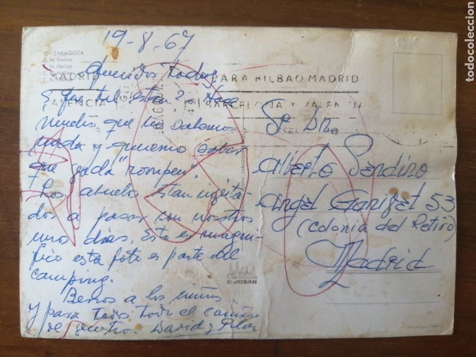 Postales: POSTAL ZARAGOZA C. N. HELIOS - Foto 2