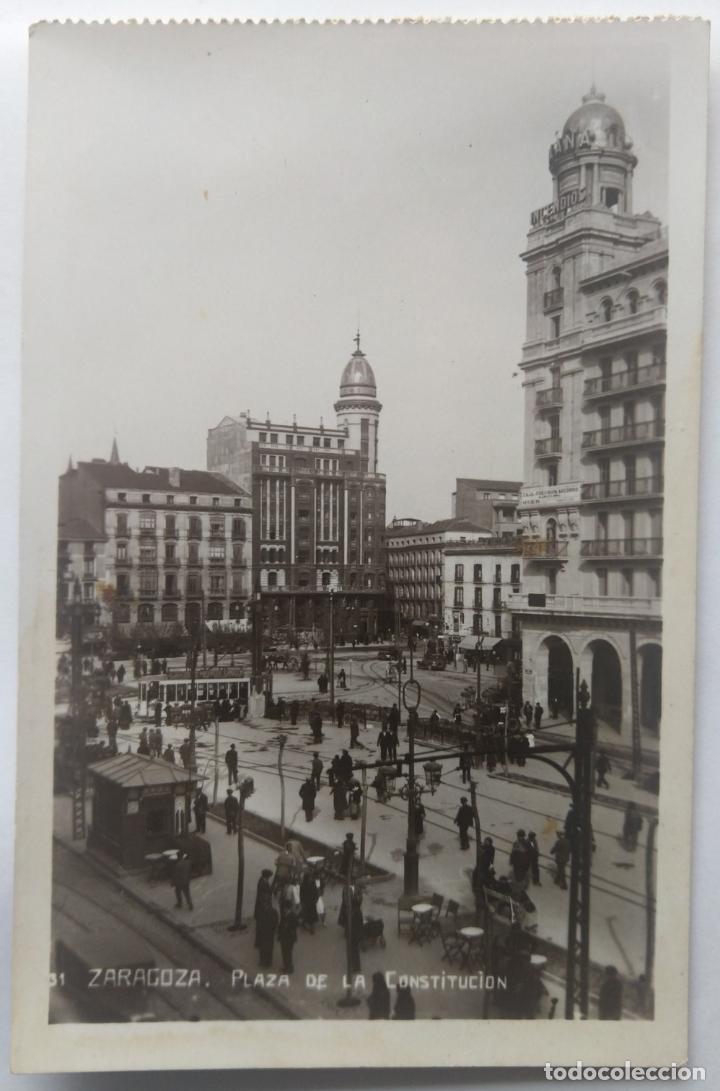 Postales: ZARAGOZA PLAZA DE LA CONSTITUCION - Foto 1