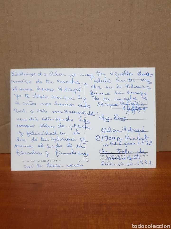 Postales: POSTAL - NUESTRA SE&Ntilde;ORA DEL PILAR - Foto 2
