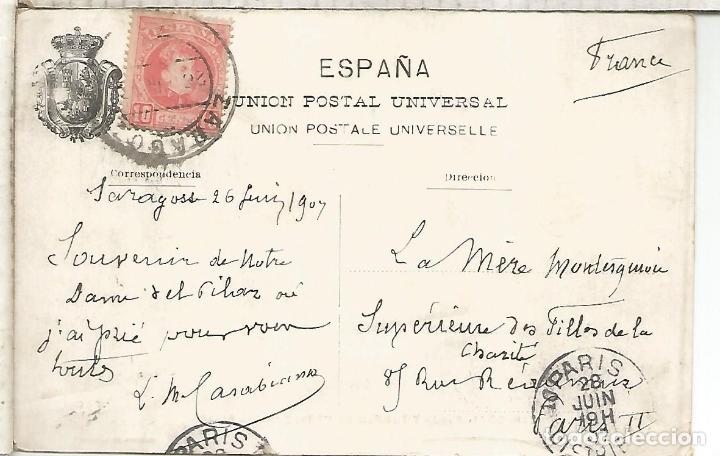 Postales: ZARAGOZA EL PILAR ESCRITA - Foto 2