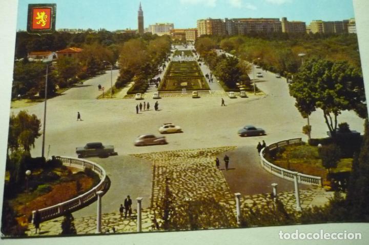 Postales: POSTAL ZARAGOZA -PARQUE PRIMO DE RIVERA ESCRITA - Foto 1