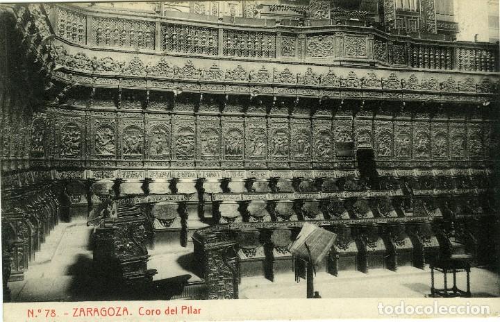 Postkarten: N&ordm; 78-ZARAGOZA. Coro del Pilar. Circulado en 1915. ED. FOTOTIPIA THOMAS