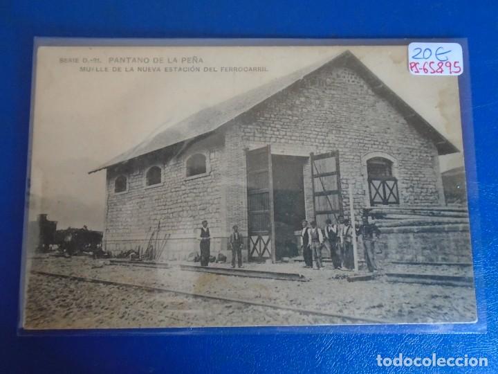 Postkarten: (PS-65895)PANTANO DE LA PE&Ntilde;A-MUELLE DE LA NUEVA ESTACION DEL FERROCARRIL